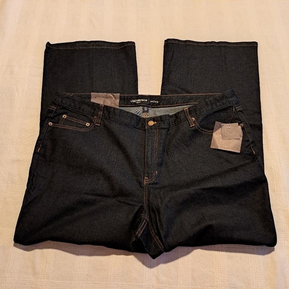 Liz Claiborne Denim Jackie women's size 24W dark wash jeans. New - Picture 5 of 9